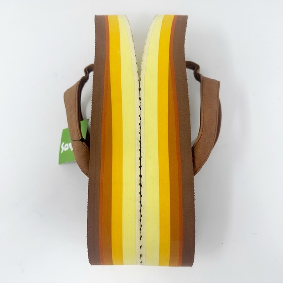 Sanuk Stacker Platform Flip Flop Sandals - Picture 9 of 10